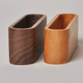1Pc Natural Wooden Business Card Holders Note Holder Card Display Stand Desk Organizer Desktop Ornaments Office Supplies Crafts