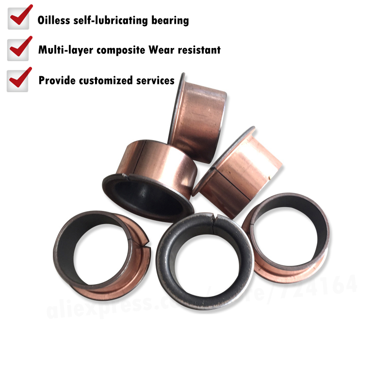 SF-1F 08080 08100 08120 08150 08055 08075 10060 10070 Flange Self Lubricating Composite Bearing Bushing Sleeve Oil free Sliding