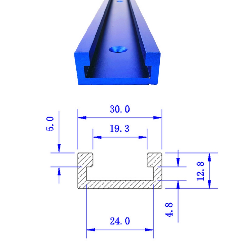 300 -1000MM Woodworking Chute Aluminum Alloy T-slot Miter Track Clamp Router Machine Planer Band Saw Woodworking Tool Type-30