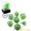 Bescon Olive Pearl Polyhedral Dice Set, Pearl Poly RPG Dice set of 7