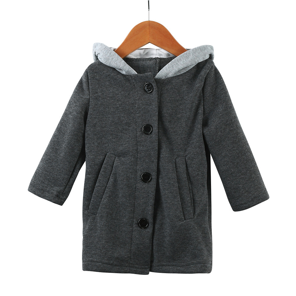 Cute Rabbit Ear Hooded Baby Coat Infant Autumn Winter Jacket Girl Thick Warm Clothes baby wearing jacket Coats Outwear fashion