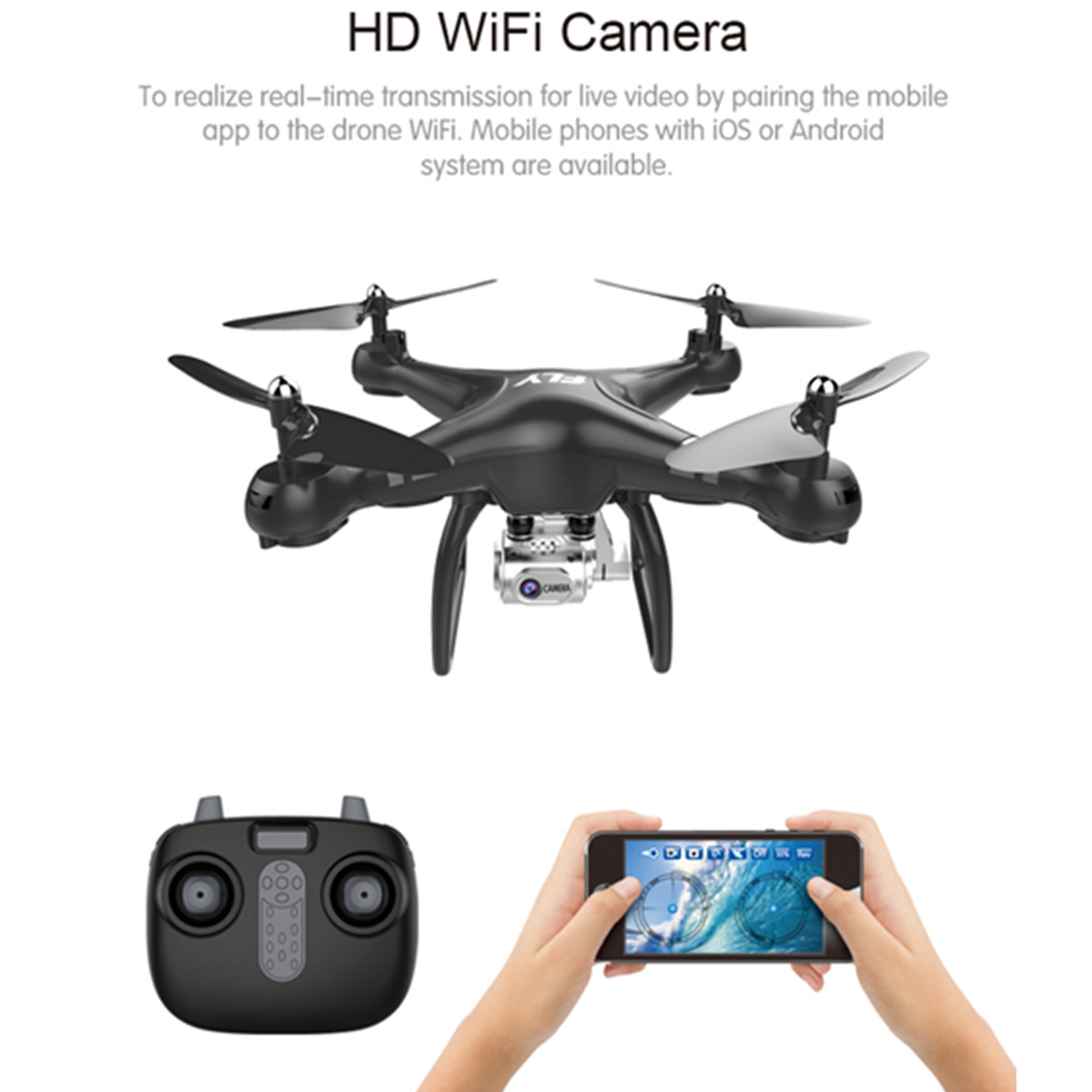 2.4GHZ 1080P Drone with Wifi FPV 5.0MP 4K Camera 360 Degree Flip RC Quadcopter 25 Minutes Flight Time Follow Me Mini Drone New