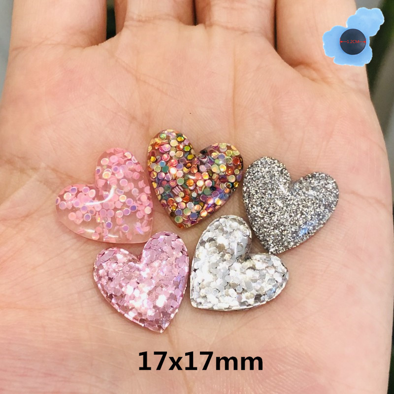 Novetly 1Pcs Heart-Shaped Colorful Sequins Shoe Accessories Shoe Buckle For Charms Shoes Fit Wristbands Kid's Gifts