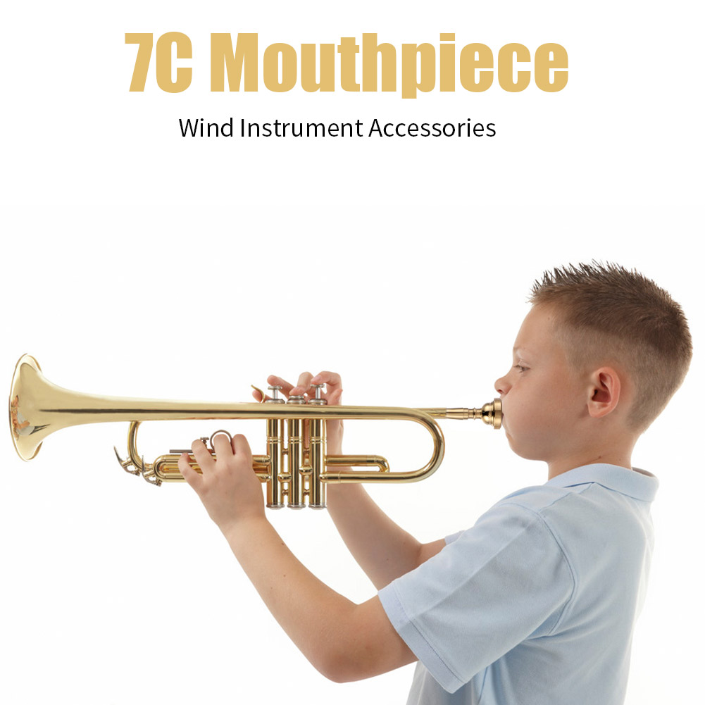 Professional Metal 7C Mouthpiece for Trumpet Trombone French Horn Saxophone Wind Instrument Replacement Accessories