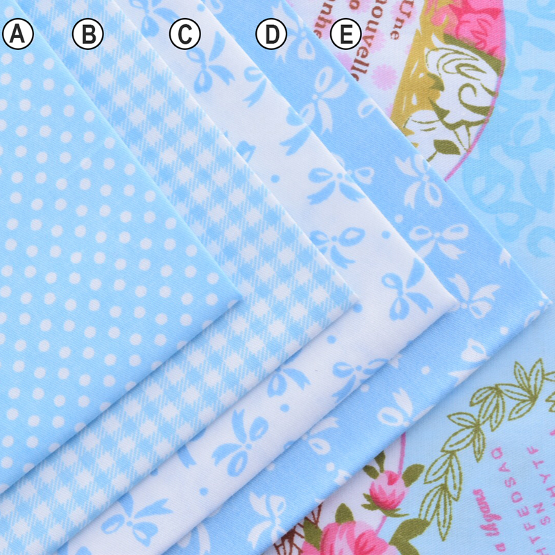 Cotton Fabric Printed Fabrics Patchwork For Sewing Quilt Scrapbooking Tissue Pattern Needlework Material Curtain Cloth BlueSerie