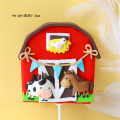 Happy Farm Horse Cow Train scarecrow Clay Cake Toppers for Children's Day Party Baby Happy Birthday Supplies Lovely Gifts