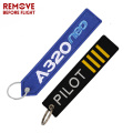 Fashion Aviation Keychain for Cars Cool Polit Key Fobs Key Chains Chaveiro Remove Before Flight A320 Key Tag 2 PCS