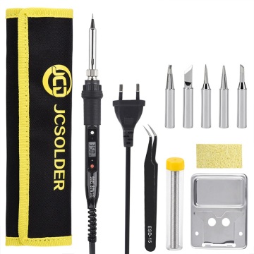 JCD 908S Electric Soldering Iron Kit Portable LCD Digital PCB BGA Soldering Iron Solder Welder Tip Tin Pencil for Home DIY 80W