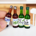 1/6 Dollhouse Miniature Korea Fruit Soju Wine Bottle Model Pretend Play Doll Food Drinks for Blyth BJD Toy Accessories