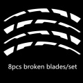 8pcs broken blades
