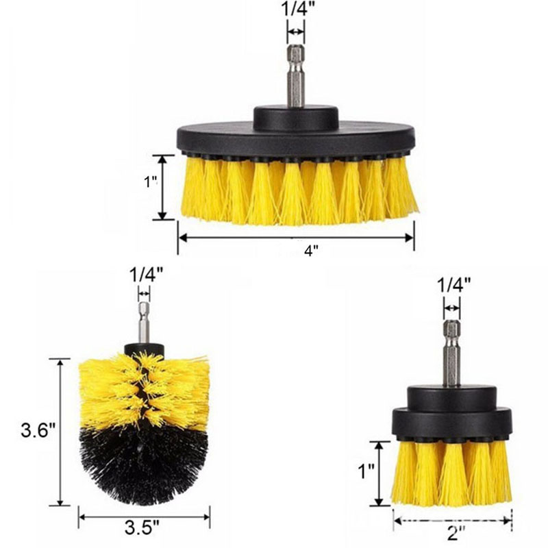 AYEVIN Drill Brush All Purpose Cleaner Scrubbing Brushes for Bathroom Surface Grout Tile Tub Shower Kitchen Care Cleaning Tools