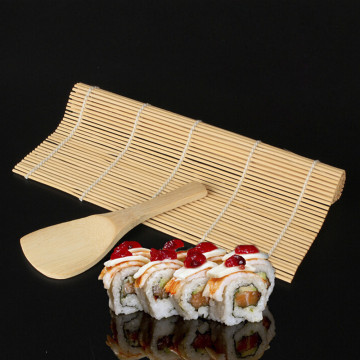 New Sushi Maker Kit Rice Roll Mold DIY Kitchen Mould Roller Mat Rice Paddle Set Sushi Tool Healthy Bamboo Rolling Mats L*5