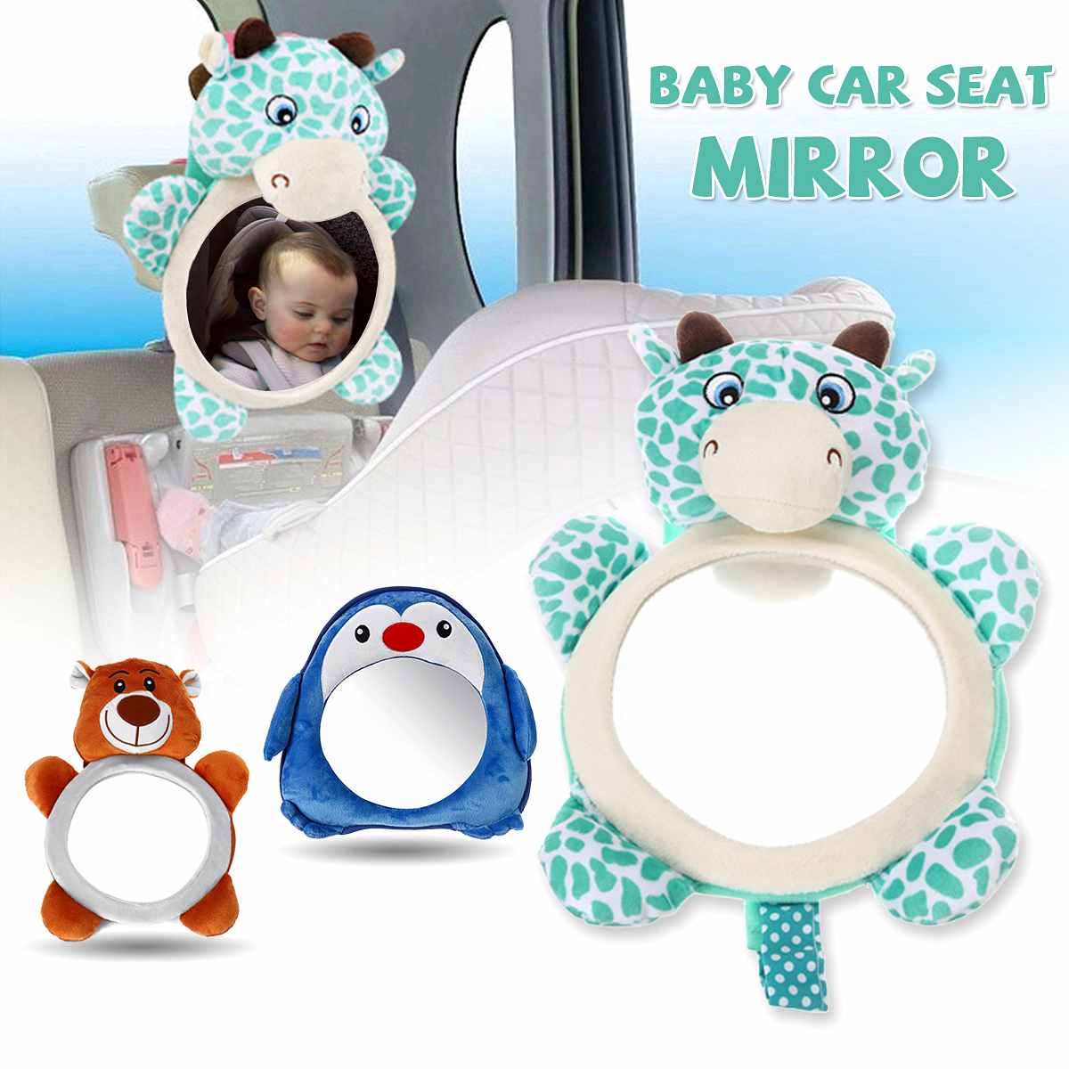 Car Baby Seat Inside Mirror View Safety Rear Ward Facing Kids Infant Care Safety Back Seat Mirror Kids Monitor Car Accessories