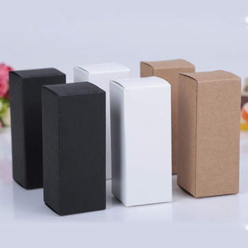 10ml/15ml/20ml/30ml/50ml/100ml Black White Kraft Paper Box for Lipstick Essential Oil Perfume Sprays sample party favor box 50pc