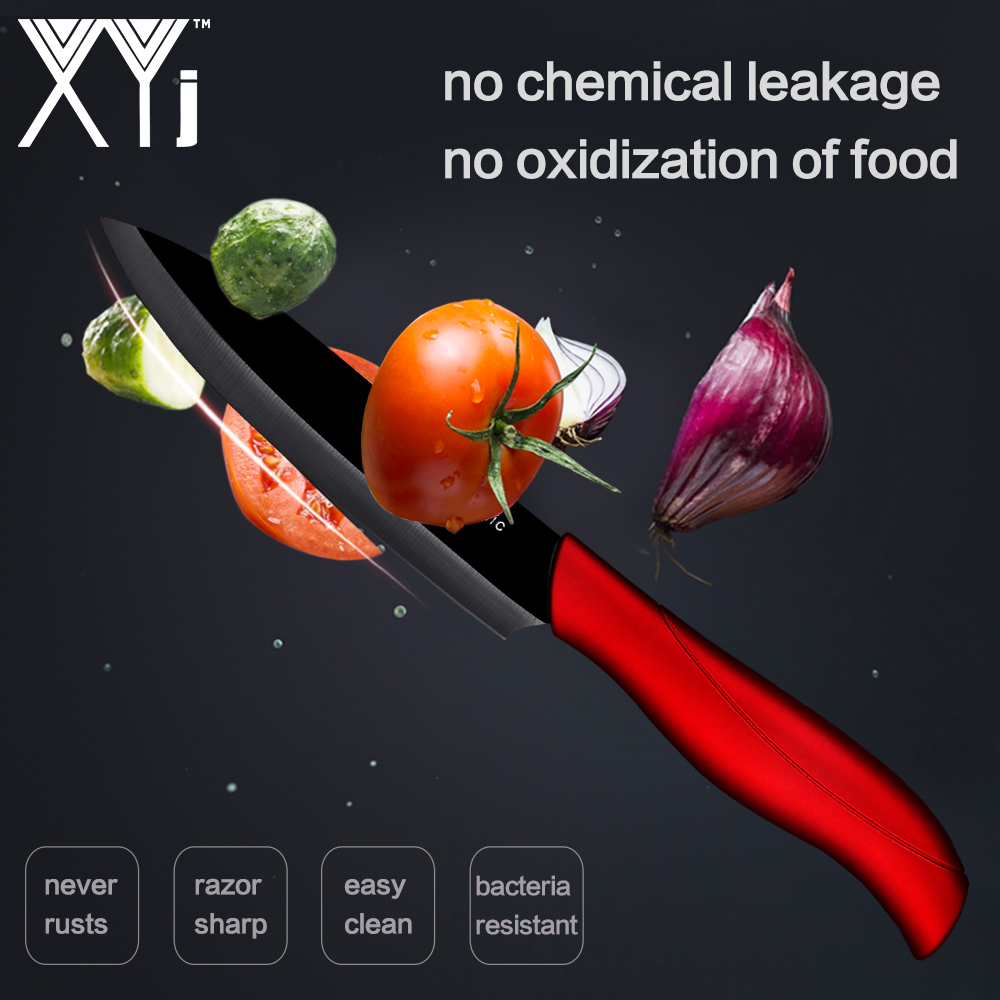 XYj Ceramic Kitchen Cooking Knife Accessories Paring Utility Slicing Knife + Peeler Kitchen Knives Cooking Tools Accessories