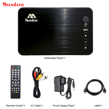 Mini Full HD Media multimedia Player Autoplay 1080P USB External HDD Media Player With HD Cable VGA AV FOR SD U Disk MKV RMVB
