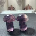 2 pcs Natural purple fluorspar mushroom is the first choice for home furnishings