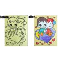 5pcs/lot Kids DIY Color Sand Painting Art Creative Drawing Toys Sand Paper Art Crafts Toys for Children sands painting