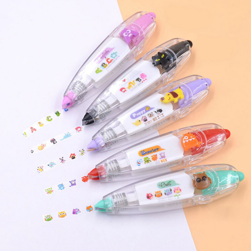 1pc Kawaii Animals Cat Press Type Decorative Correction Tape Scrapbooking Diary Stationery School Supplies