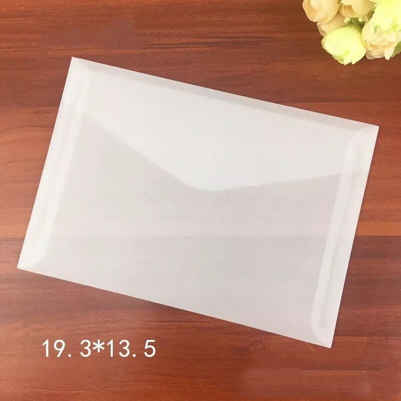 10pcs/lot Clear Parchment Paper Envelopes Retro Envelopes for Business Invatation Semitransparent Sulphuric Acid Paper Envelopes