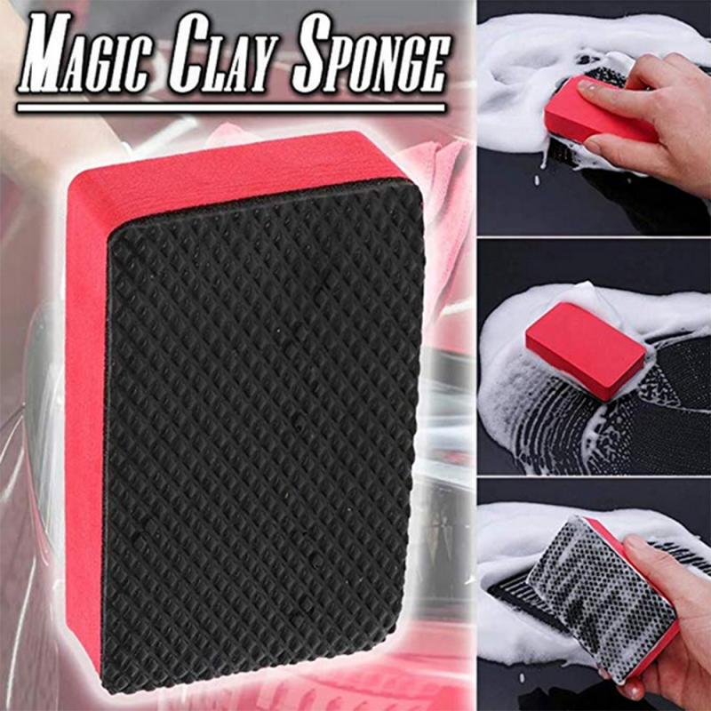 1Pcs Magic Clay Sponge Car Cleaning Brush Wash Mud Car Detail Cleaning Care Washing Tool Red