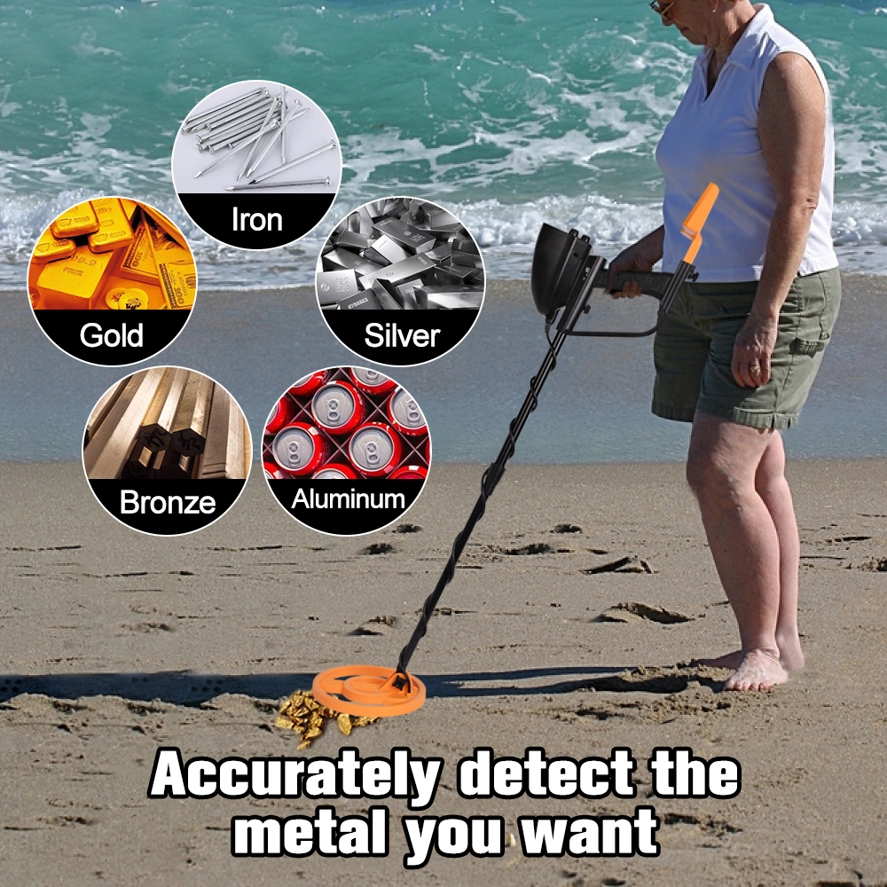 MD-4080BY High Sensitivity Underground Metal Detector Portable Jewelry Stud Finder Treasure Gold Metal Detecting Tool Hunter