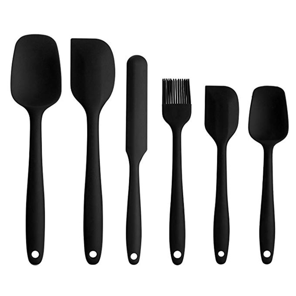 6pcs Cooking Tools Set Non-stick Cooking Spoon Spatula Ladle Egg Beaters Silicone Kitchen Tools Set fornuis beschermer QE