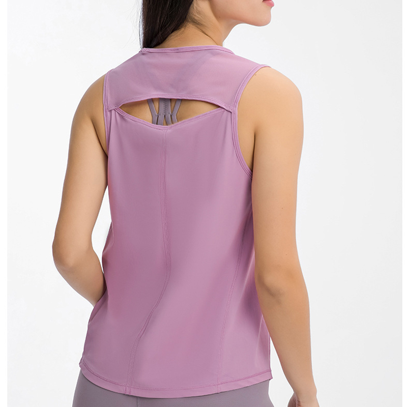 Back Cut-out Riding Sports Sleeveless T-shirt