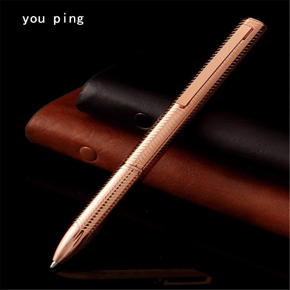 Luxury quality 718 Metal fish scale line colour school office Medium nib Ballpoint Pen New Stationery Supplies Ball point Pen