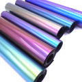 1 roll 10"x20"/25cmx50cm Laser Metallic Symphony Heat Transfer Vinyl Hologram Rainbow PU Press T-shirt Iron On HTV Film