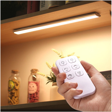 New 12cm 24cm 44cm LED Under Cabinet Light Remote controller Aluminum Closet Light Wireless dimming Night Light Kitchen lights