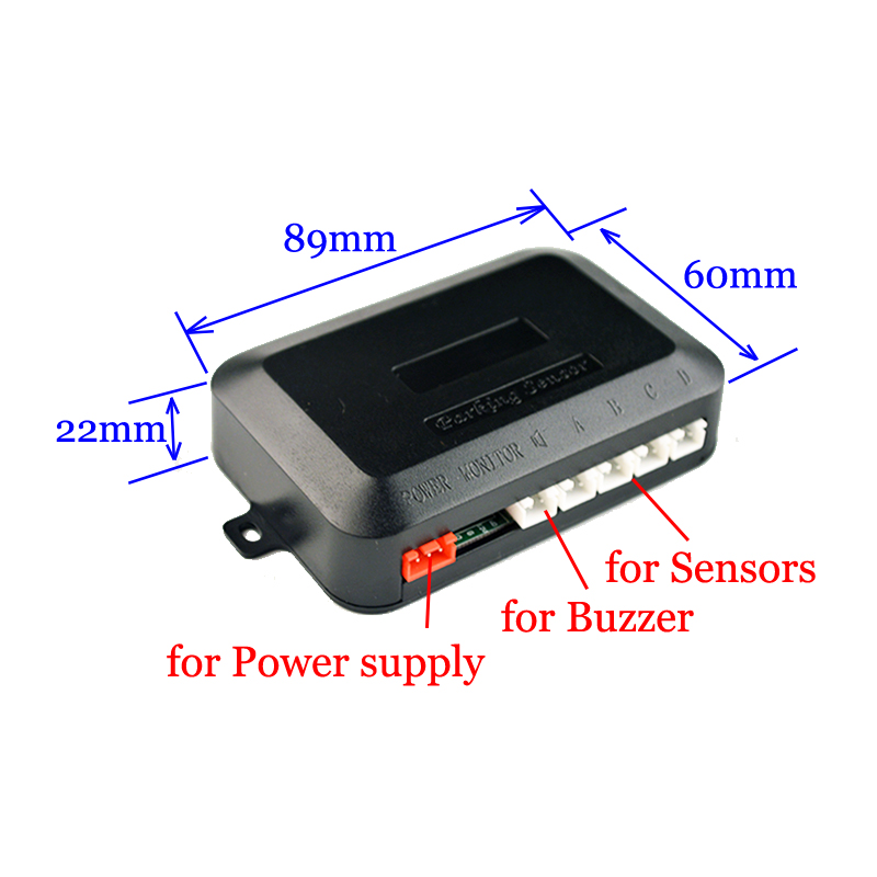 Buzzer Car Parking Sensor Kit Backup Radar Sound Alert Indicator Probe System 4 Sensors 22mm 12V 8 Colors