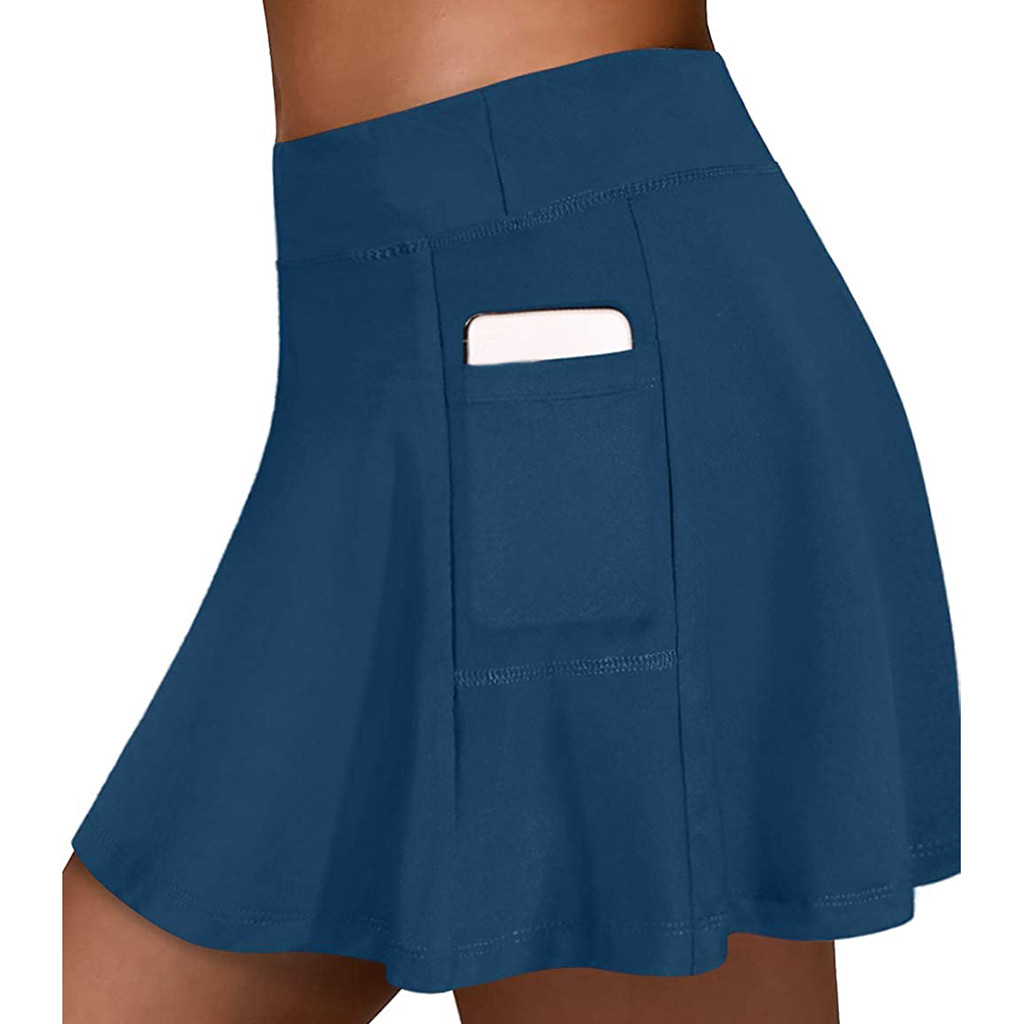 Tennis Skirts Women's Athletisch Golf Sport Workout Tennis Running Skort Skirt Active Yoga Fitness Skirts Pockets Hakama #BL2