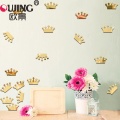 15pcs/set 3D Cartoon Imperial Crown Acrylic Mirror Surface Wall Sticker For Kids Baby Room Decoration Wall Decals DIY Art Mural