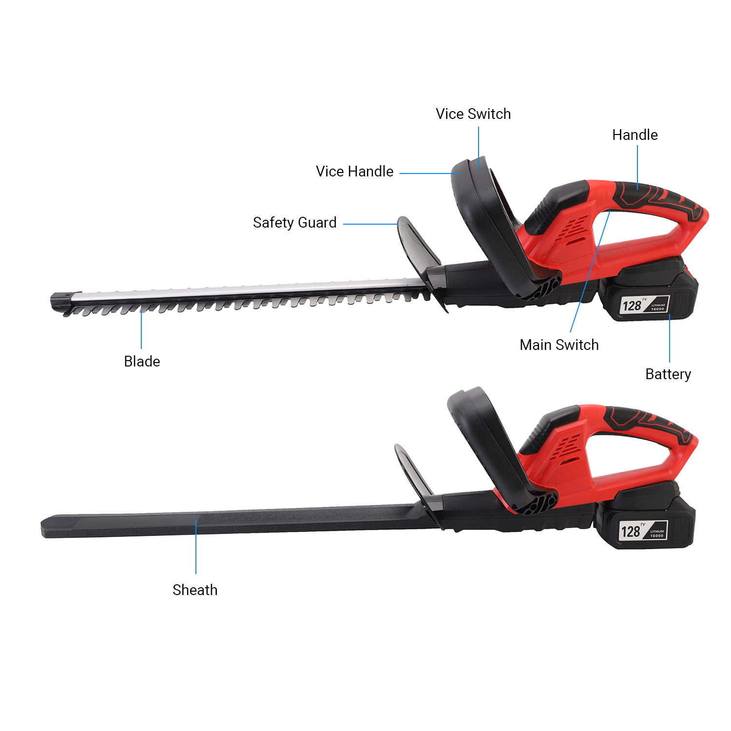 Electric Wireless Hedge Trimmer Garden Tool Electric Pruner Cordless Hedge Trimmer Rechargeable Hedge Shearing Machine Tools