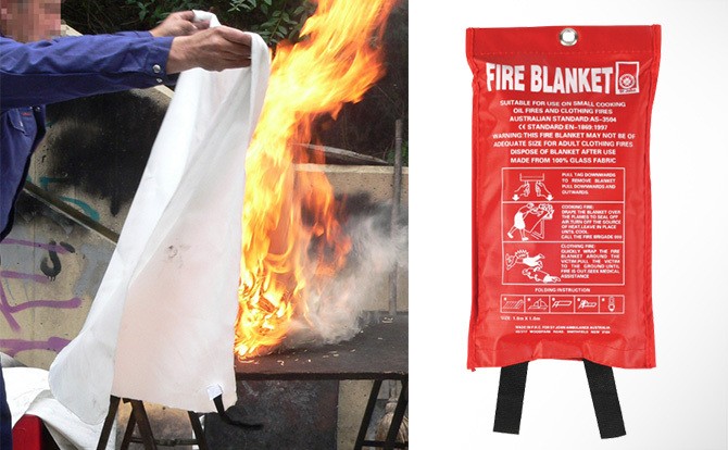 fiberglass fabric fire blanket