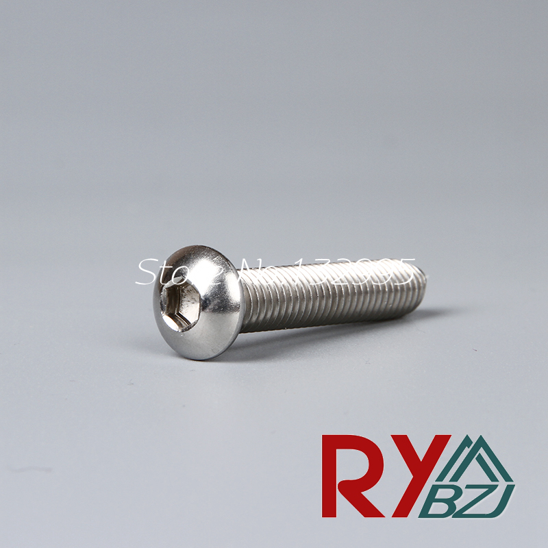 2#-56,4#-40,6#-32,8#-32,10#-24,10#-32,1/4-20*L Stainless Steel A2 Hex socket button head cap screw ANSIB18.6.3BT