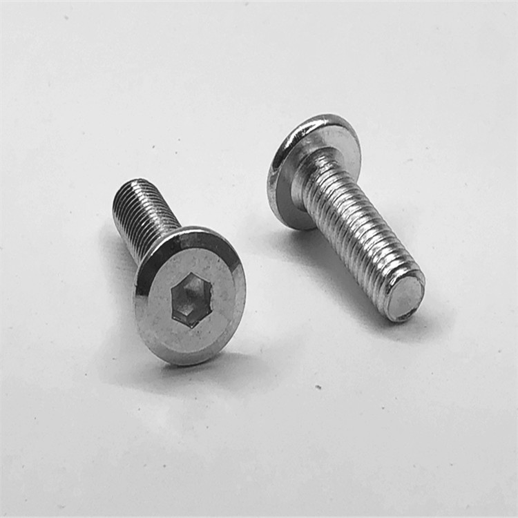 Free shipping20pcs M6/M8 Flat round head hex Furniture screw Oblique large flats socket heads cap screws Flange bolt 10-90mm