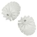 Replacement Spare Bathroom Accessory Plain Plastic Toilet Cleaning Brushes Head Holders White (2x White Heads)