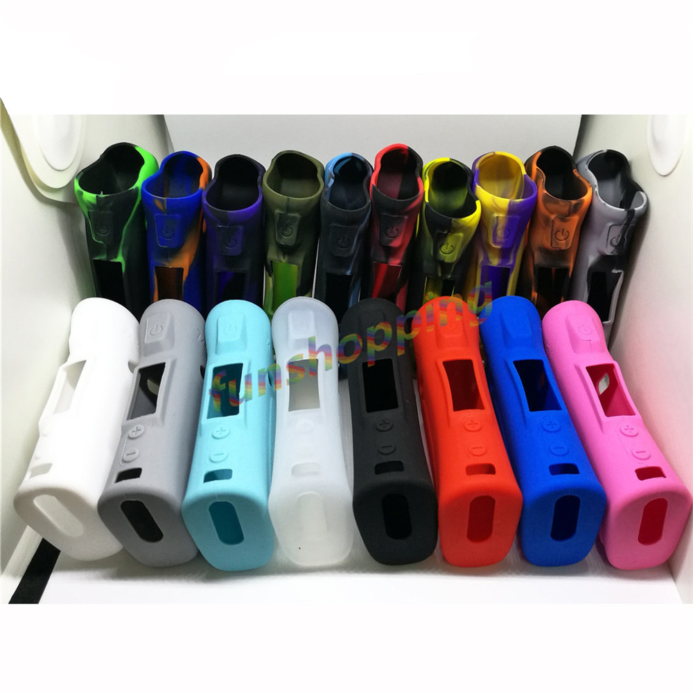 color random for Target 75W TC Box Mod silicone case/sleeve/skin/cover/sticker + Pyrex Glass Tube for target Accessories