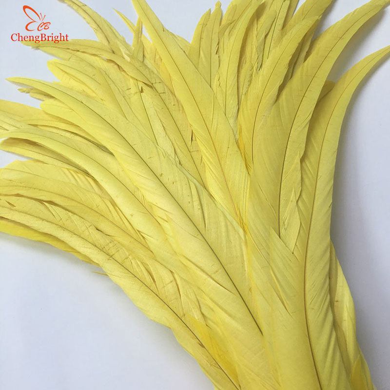 ChengBright Wholesale Nice 50PCS 12-14Inch Real Rooster tail Feathers For Decoration Craft Feather Christma Diy Pheasant Feather