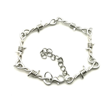 New Wire Tiny Bracelet Punk Gothic Hip Hop Women's Bracelet Barbed Wire Tiny Barbed Wire Bracelet Gift Suffocation