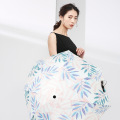 Vinyl Folding Parasol Sun Protection And UV Protection Women's Three-fold Umbrella Sunny And Rainy Dual-use Portable Umbrella