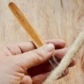 3 Packs Bamboo Dreadlocks Crochet Hooks Locs Hair Weaving Needle 0.75mm Crochet Hook Lock Steel Dreads Tools for Braid Craft