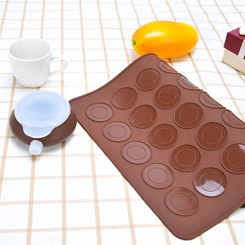 48 Hole 38*28cm Macaron silicone pad baking mat Round Shape Baking Pad DIY Cake Dessert Oven Liner baking tools for cakes