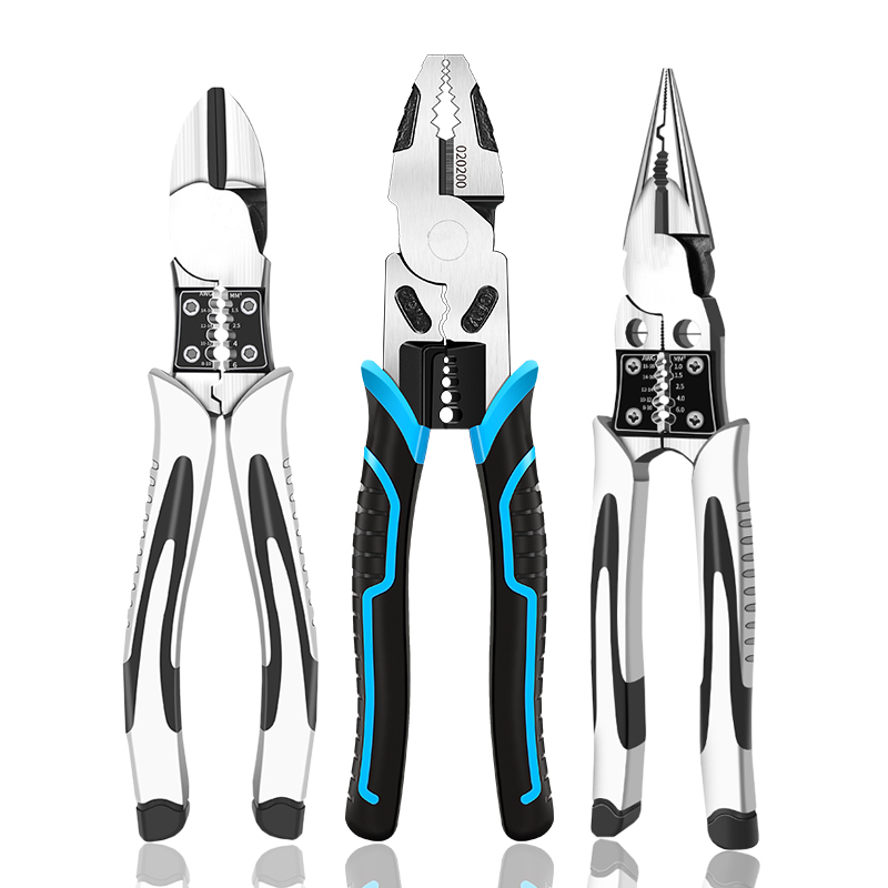 Professional Tools Wire Pliers Set Stripper Crimper Cutter Needle Nose Nipper Wire Stripping Crimping Multifunction Hand Tools