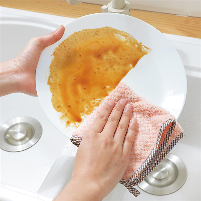 Rag Non-Stick Oil Microfiber Cloth Household Wipe Table Towel Microfiber Cleaning Cloth Dish Cloth Wipe No Lint Clean Tarpaulin