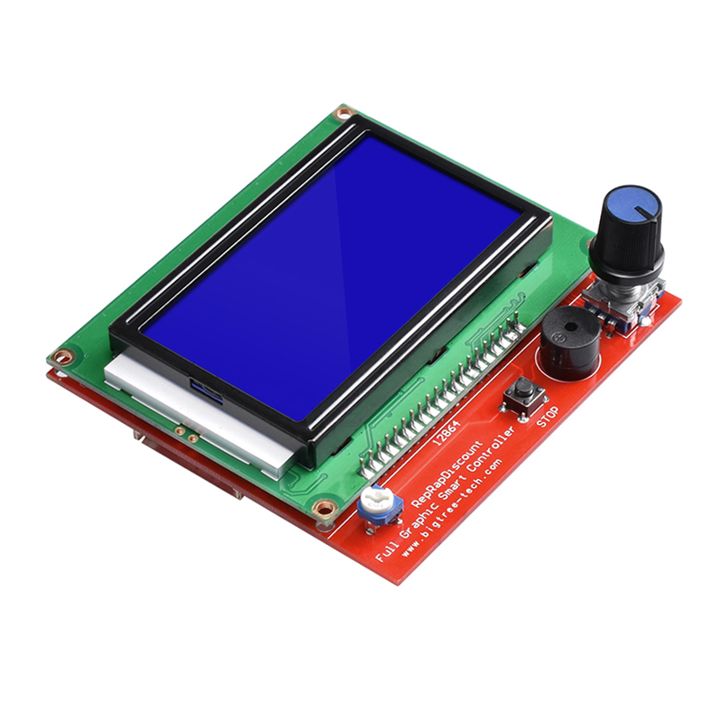 12864 LCD Smart Display Control Panel For 3D Printer Smart Controller With Adapter Cable Fit to Ramps 1.4 For RepRap Mendel