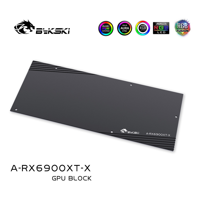 Bykski 6900 6800 GPU Water Cooling Block, Full Cover Cooler For AMD Founder Edition Radeon RX 6900 6800 XT, A-RX6900XT-X