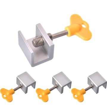 4/6/8 Sets Adjustable Sliding Window Locks Stop Aluminum Alloy Door Frame Security Lock with Keys for Home and Office Supplies